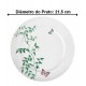 Prato Sobremesa 21,5cm Versa Anna Porcelana Germer